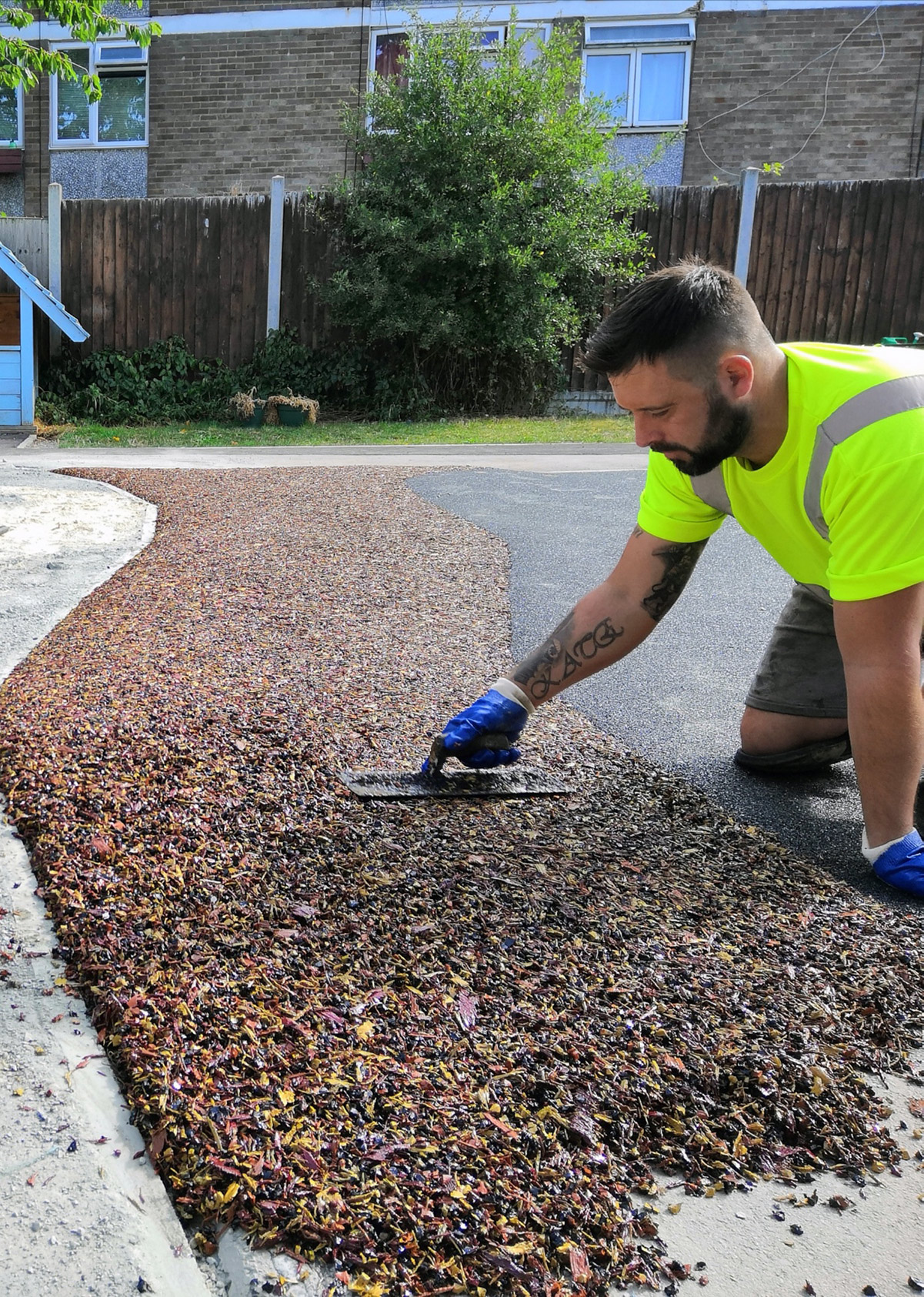 Our dedicated team ensuring quality playground surfacing in Wales.