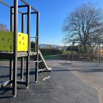 Side view of complete play structure